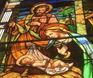 Stain Glass Image of Nativity